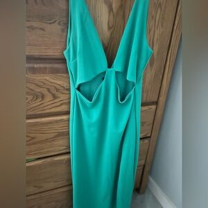 Lulu's Teal Backless Dress